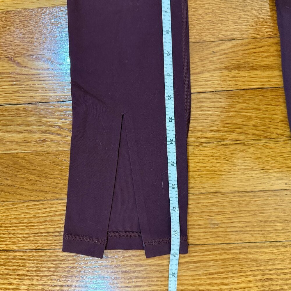 Athleta Aura Split Pant Dark Red/Burgundy/Wine - Size Small Flare Legging Pants - Picture 4 of 6